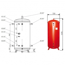 Теплоакумулятор Thermo Alliance TA-ТАМ-00 300 без ізоляції Теплоакумулятор Thermo Alliance TA-ТАМ-00 300 без ізоляції
